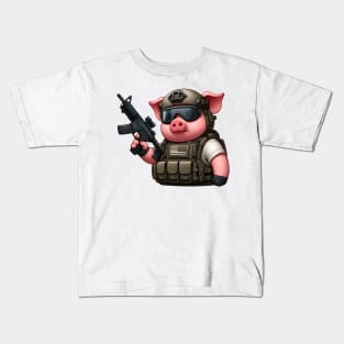 Tactical Pig Kids T-Shirt